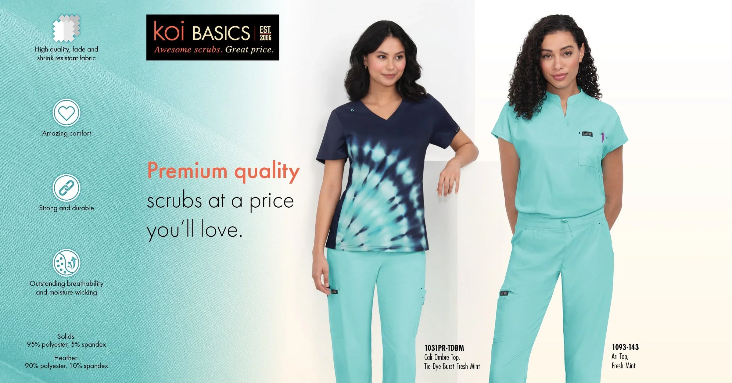 Koi Basics nursing scrubs with affordable price and free shipping in Canada