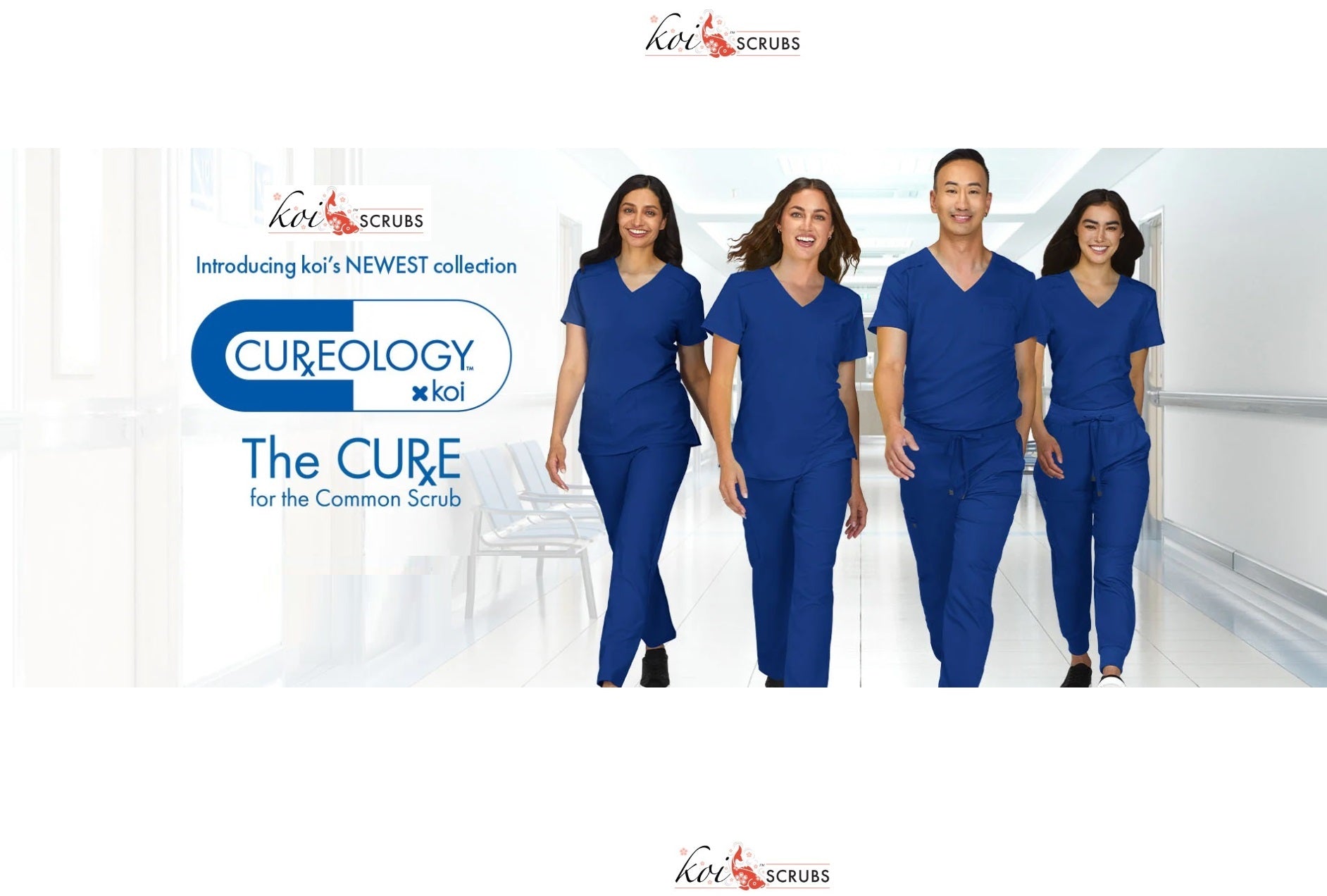 koi cureology scrubs is soft, breathable and stretchable fabric. Affordable price for group orders.