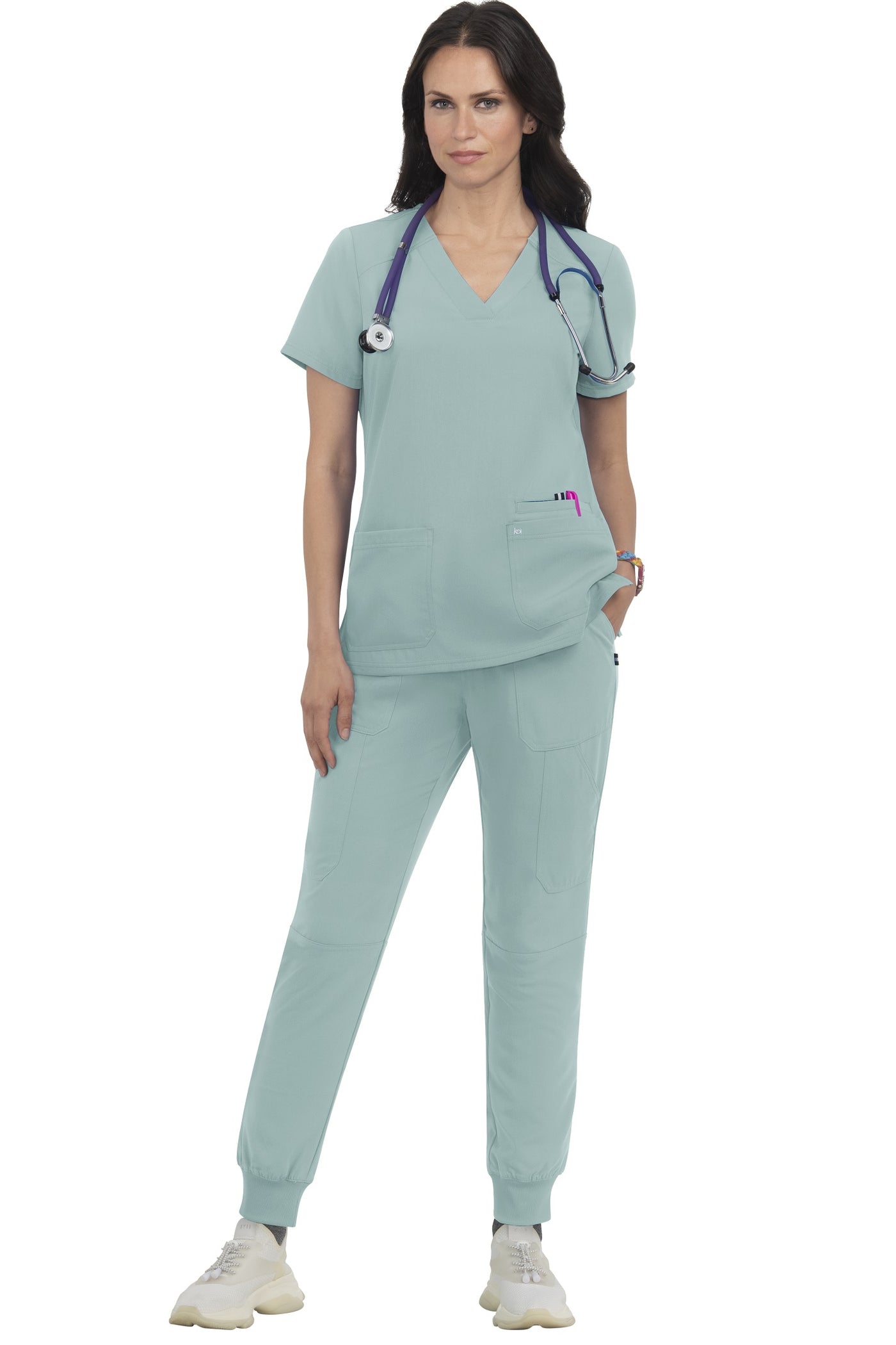 1019 Koi Next Gen Hustle & Heart Top - Women's Scrub Top (XXS - 5XL)
