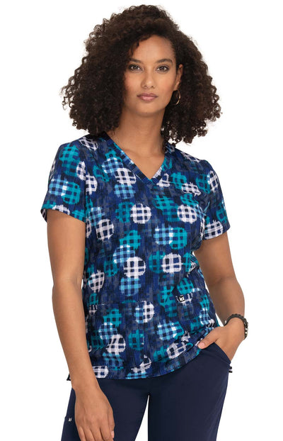 1029PR-MLP Koi Early Energy Print Scrub Top