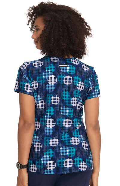 1029PR-MLP Koi Early Energy Print Scrub Top