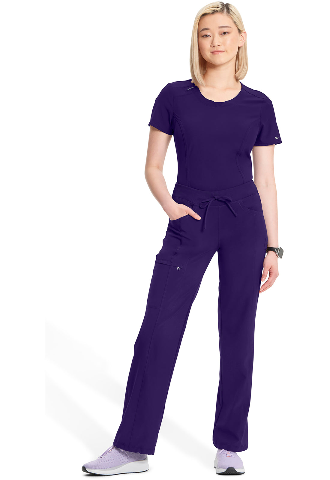 1123A Cherokee Infinity Low-Rise Straight Drawstring Pants Certainty Antimicrobial Stretch (XXS - 5XL)