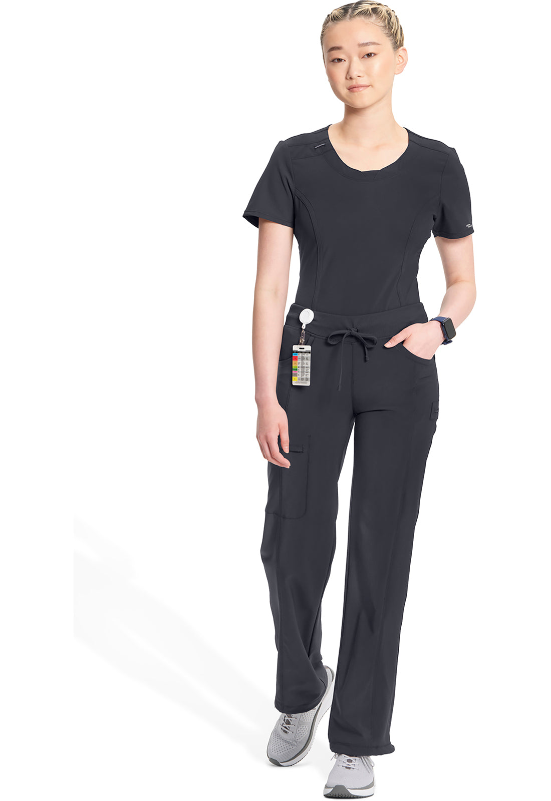 1123A Cherokee Infinity Low-Rise Straight Drawstring Pants Certainty Antimicrobial Stretch (XXS - 5XL)