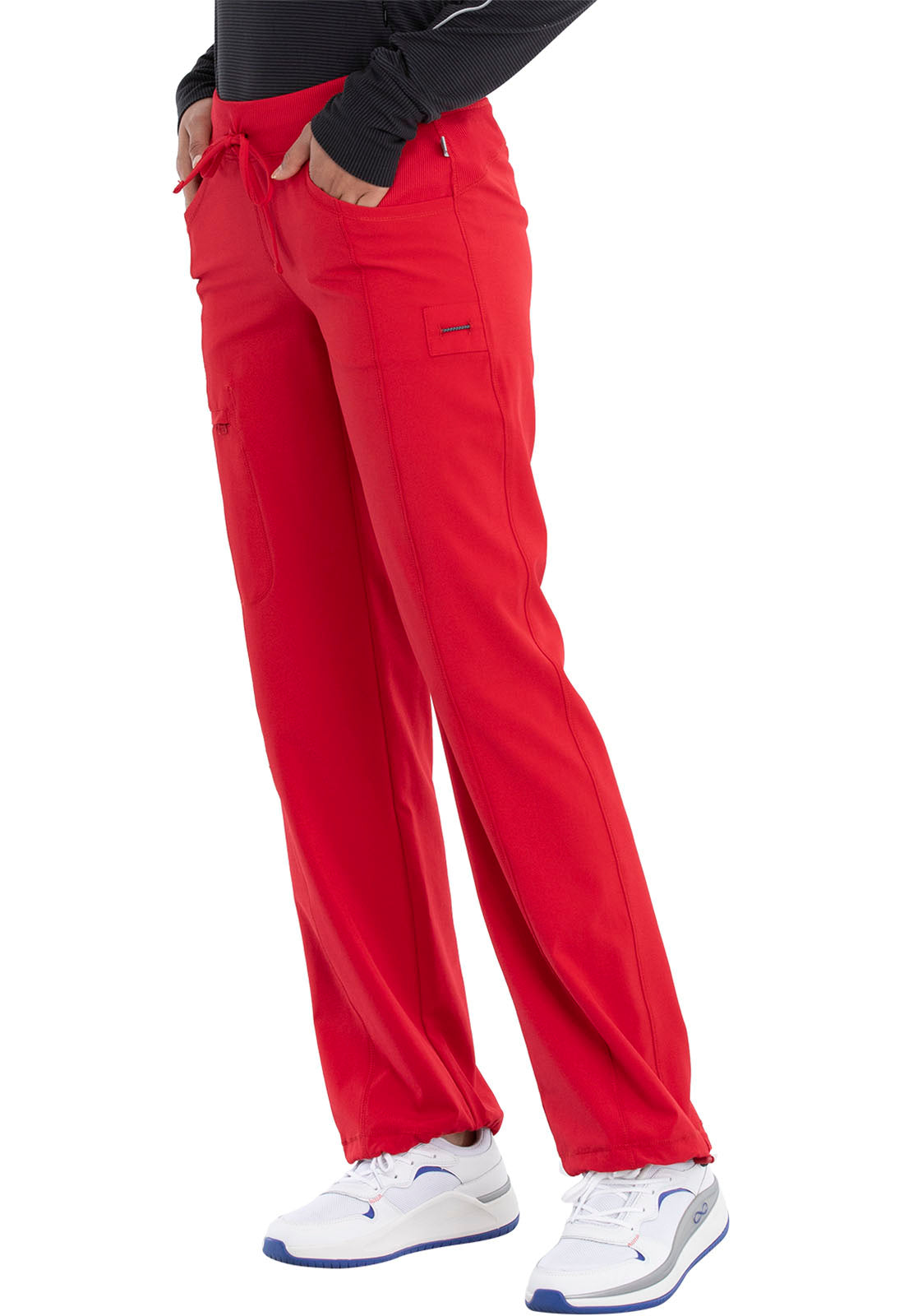 1123A Cherokee Infinity Low-Rise Straight Drawstring Pants Certainty Antimicrobial Stretch (XXS - 5XL)