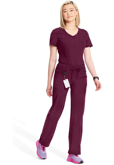 1123A Cherokee Infinity Low-Rise Straight Drawstring Pants Certainty Antimicrobial Stretch (XXS - 5XL)