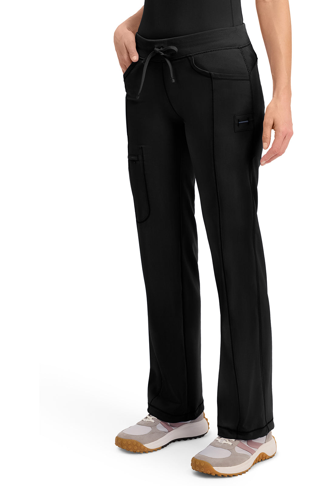 1123A Cherokee Infinity Low-Rise Straight Drawstring Pants Certainty Antimicrobial Stretch (XXS - 5XL)