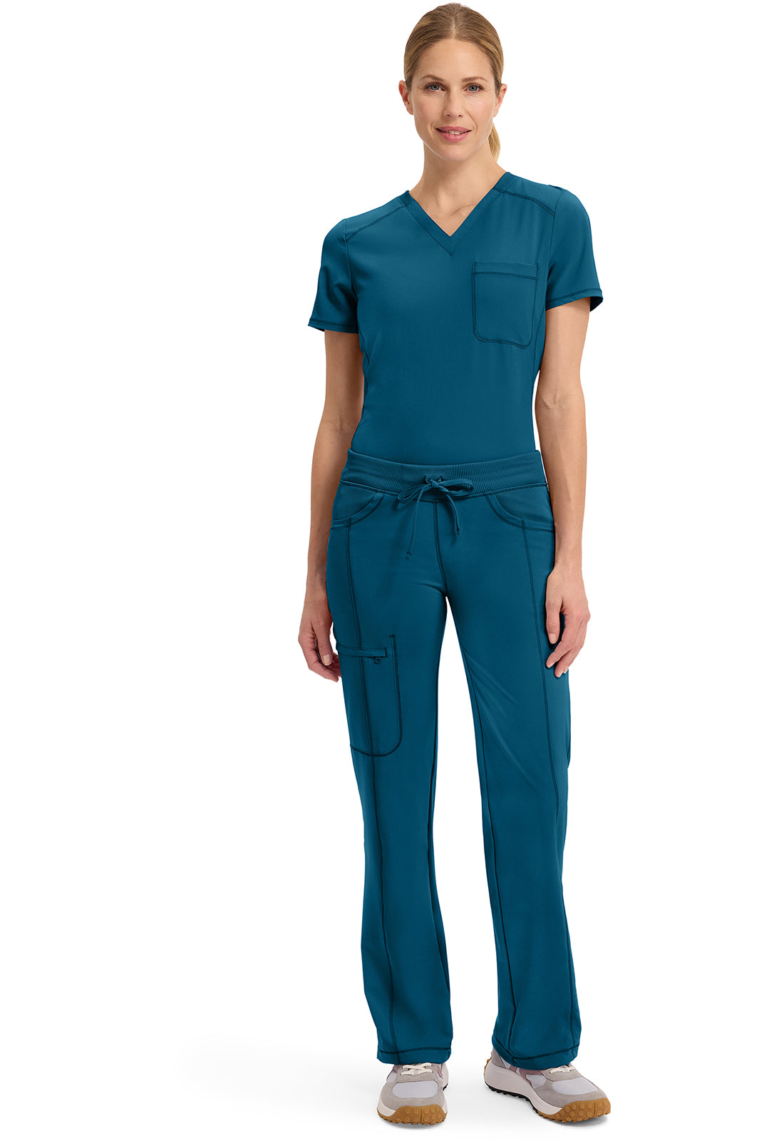 1123A Cherokee Infinity Low-Rise Straight Drawstring Pants Certainty Antimicrobial Stretch (XXS - 5XL)