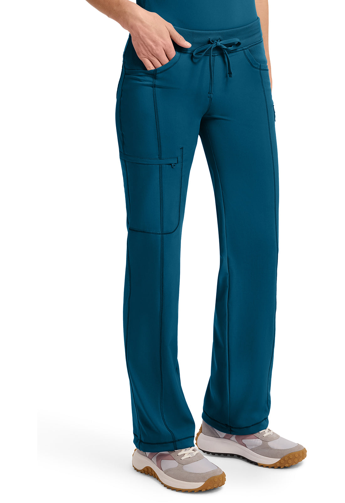 1123A Cherokee Infinity Low-Rise Straight Drawstring Pants Certainty Antimicrobial Stretch (XXS - 5XL)