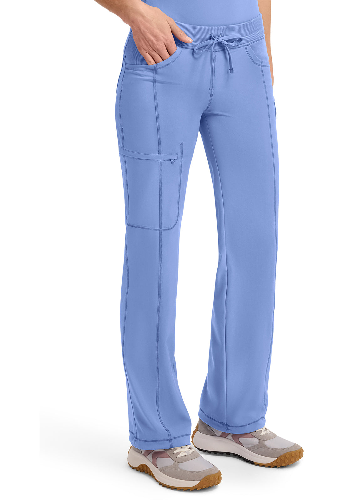 1123A Cherokee Infinity Low-Rise Straight Drawstring Pants Certainty Antimicrobial Stretch (XXS - 5XL)