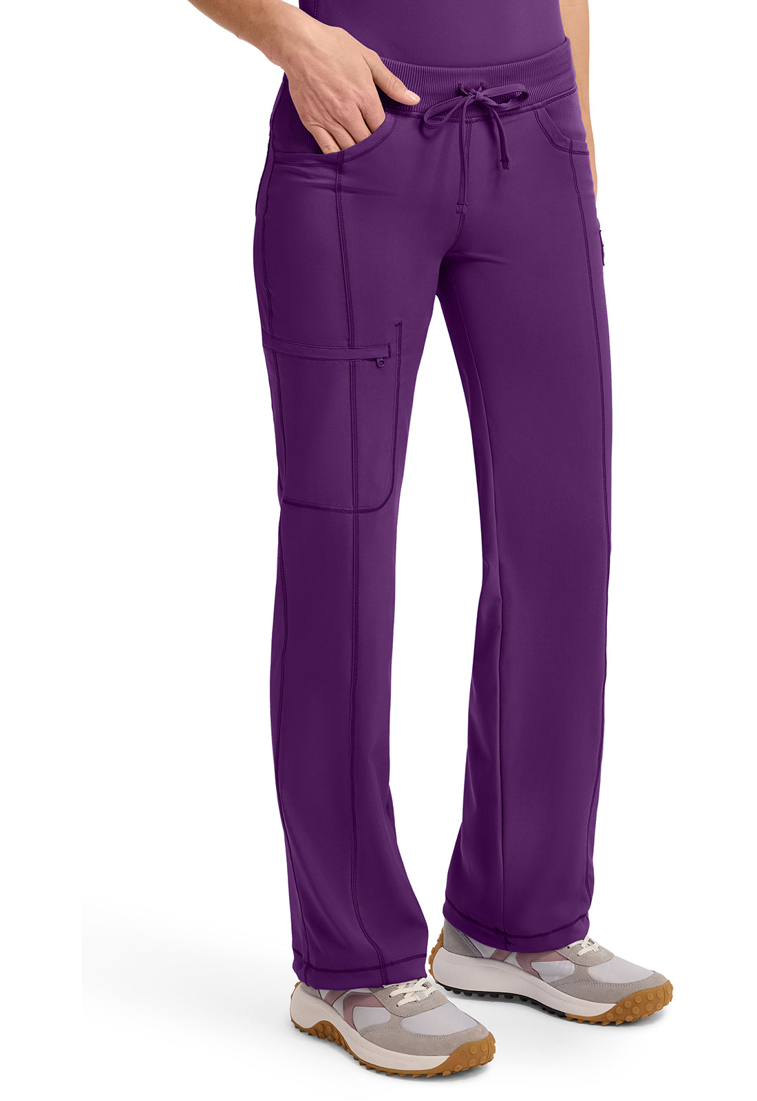 1123A Cherokee Infinity Low-Rise Straight Drawstring Pants Certainty Antimicrobial Stretch (XXS - 5XL)