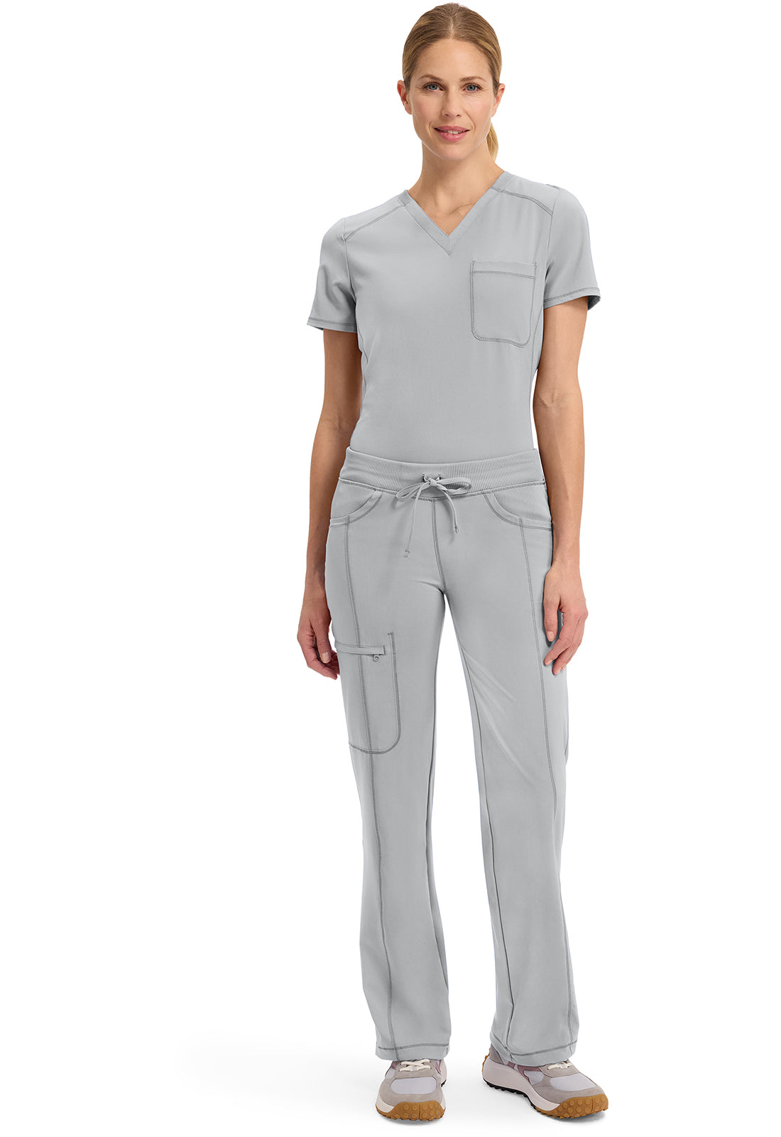 1123A Cherokee Infinity Low-Rise Straight Drawstring Pants Certainty Antimicrobial Stretch (XXS - 5XL)