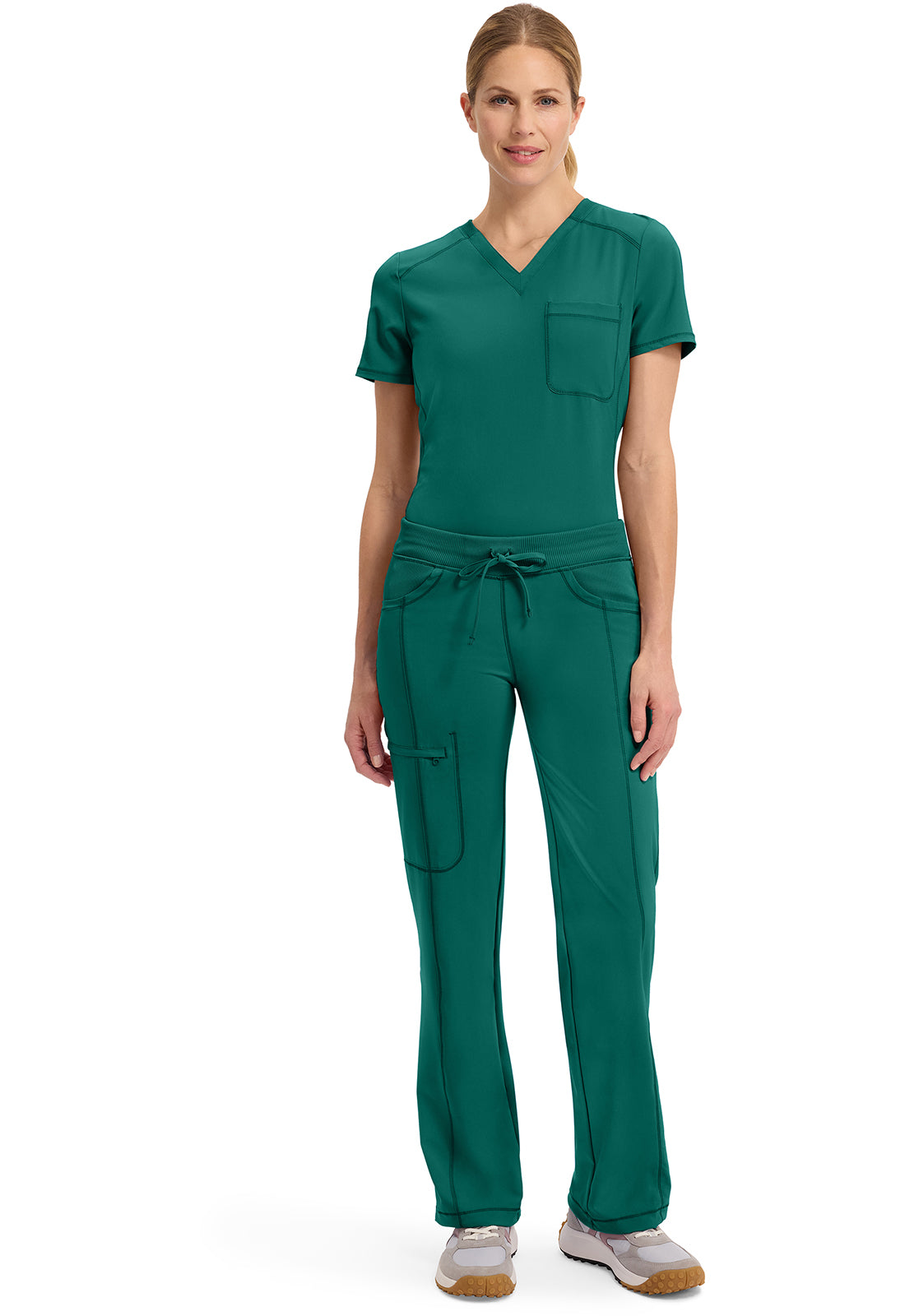 1123A Cherokee Infinity Low-Rise Straight Drawstring Pants Certainty Antimicrobial Stretch (XXS - 5XL)
