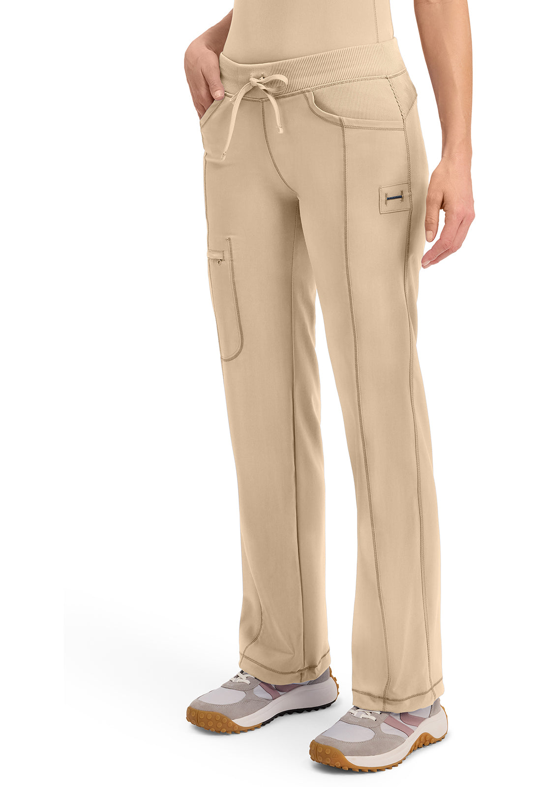 1123A Cherokee Infinity Low-Rise Straight Drawstring Pants Certainty Antimicrobial Stretch (XXS - 5XL)