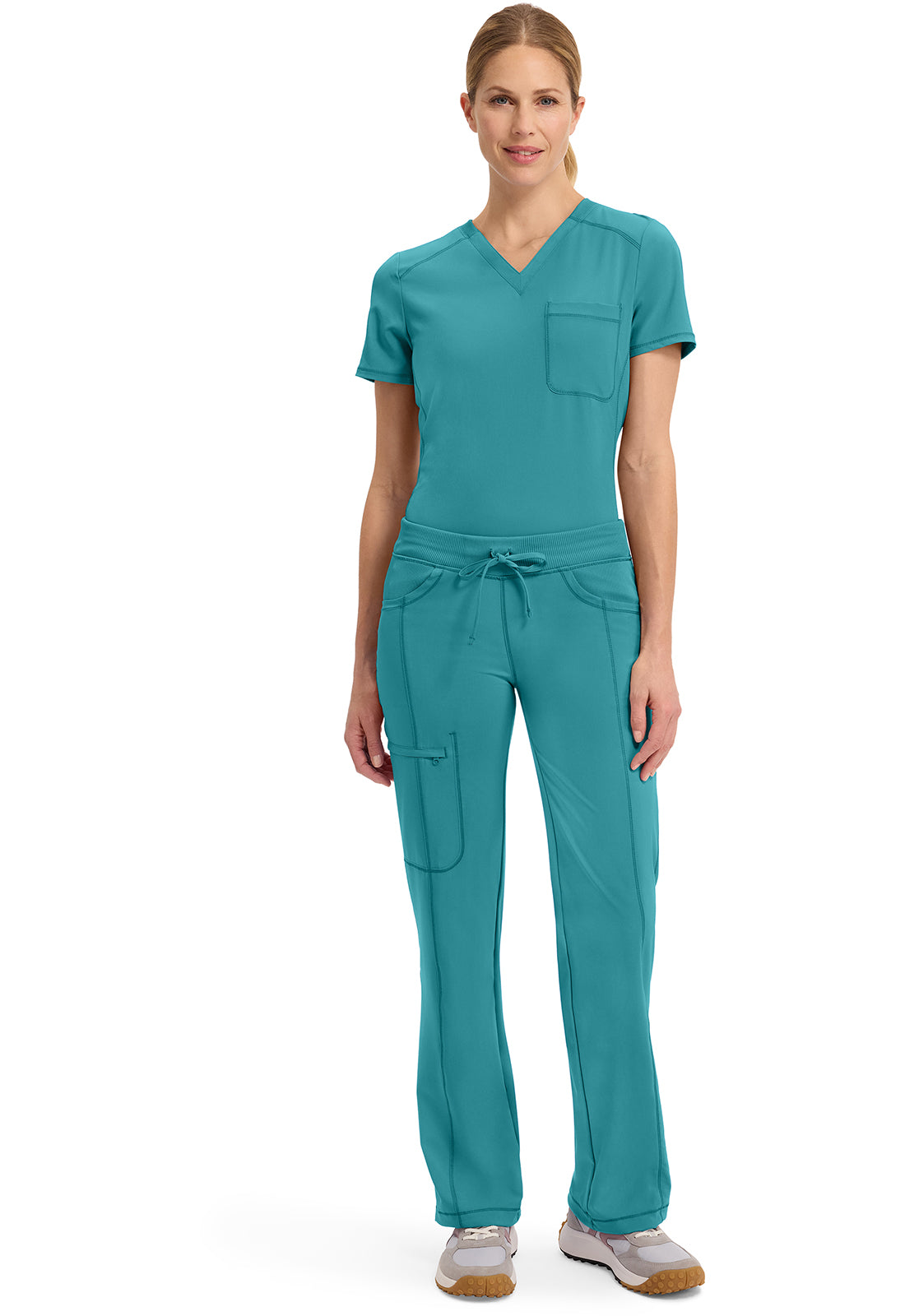 1123A Cherokee Infinity Low-Rise Straight Drawstring Pants Certainty Antimicrobial Stretch (XXS - 5XL)