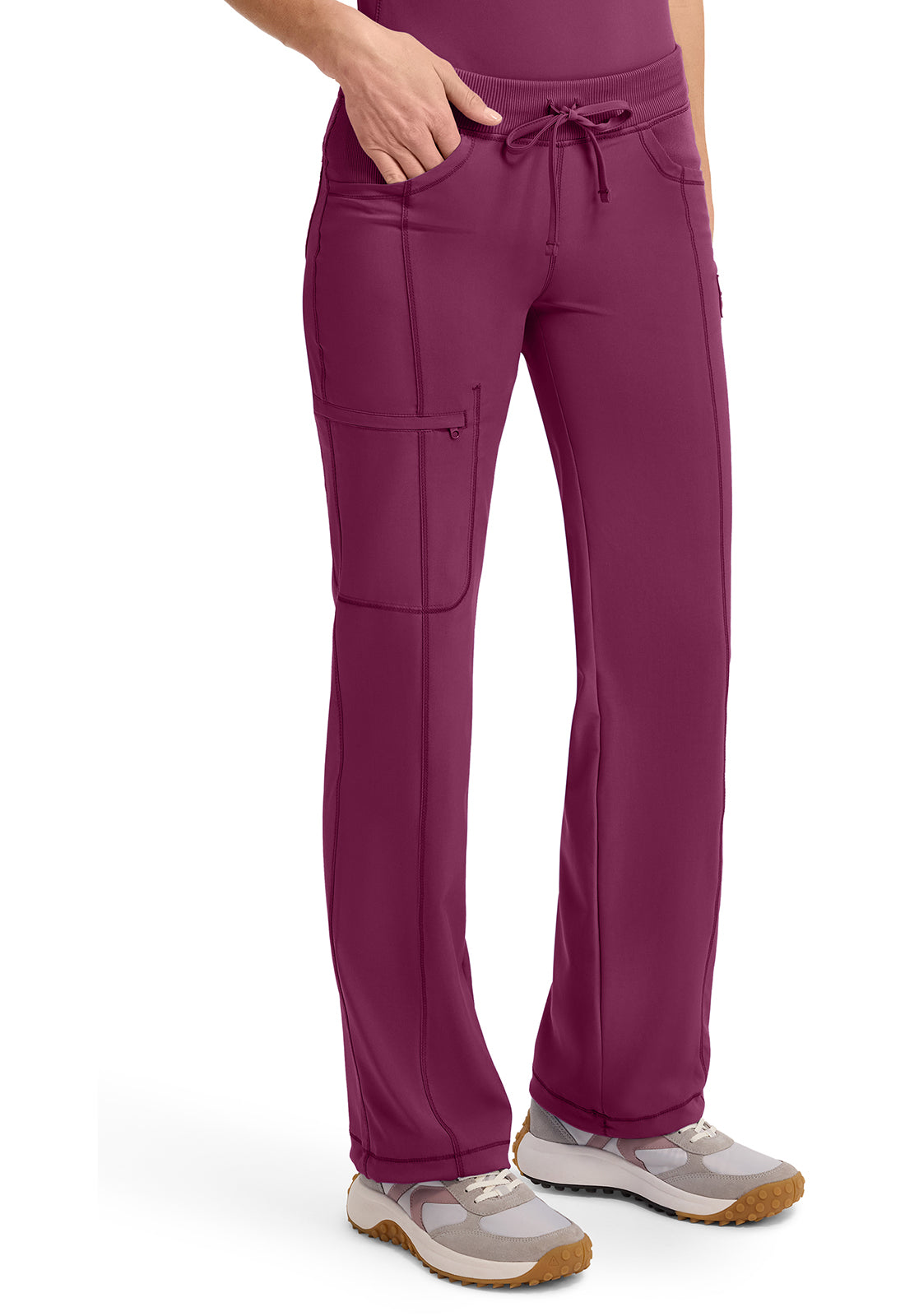 1123A Cherokee Infinity Low-Rise Straight Drawstring Pants Certainty Antimicrobial Stretch (XXS - 5XL)