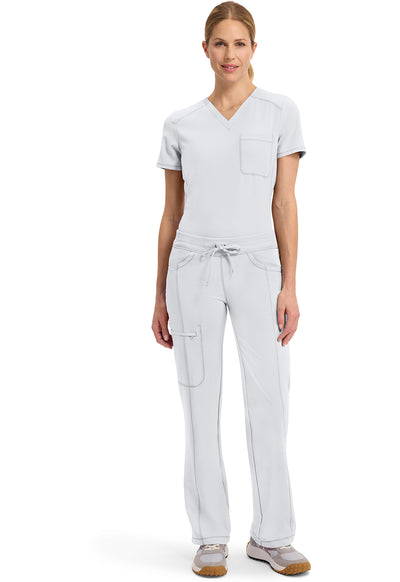 1123A Cherokee Infinity Low-Rise Straight Drawstring Pants Certainty Antimicrobial Stretch (XXS - 5XL)