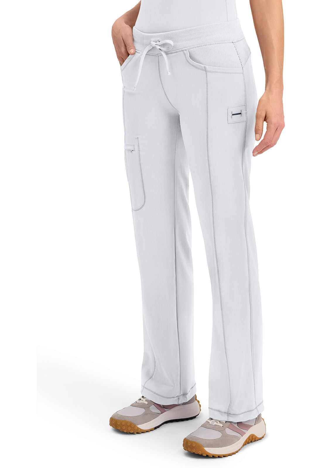 1123A Cherokee Infinity Low-Rise Straight Drawstring Pants Certainty Antimicrobial Stretch (XXS - 5XL)