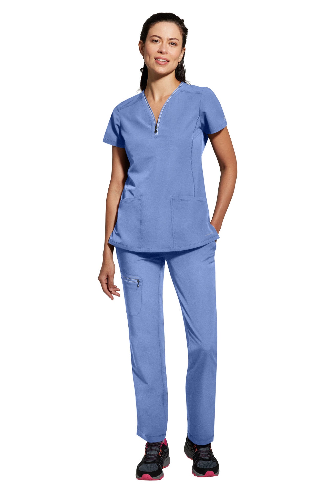 2274 Healing Hands HH360 Sonia Zipper Neckline Scrub Tops (XS - 2XL)