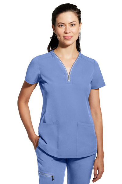 2274 Healing Hands HH360 Sonia Zipper Neckline Scrub Tops (XS - 2XL)