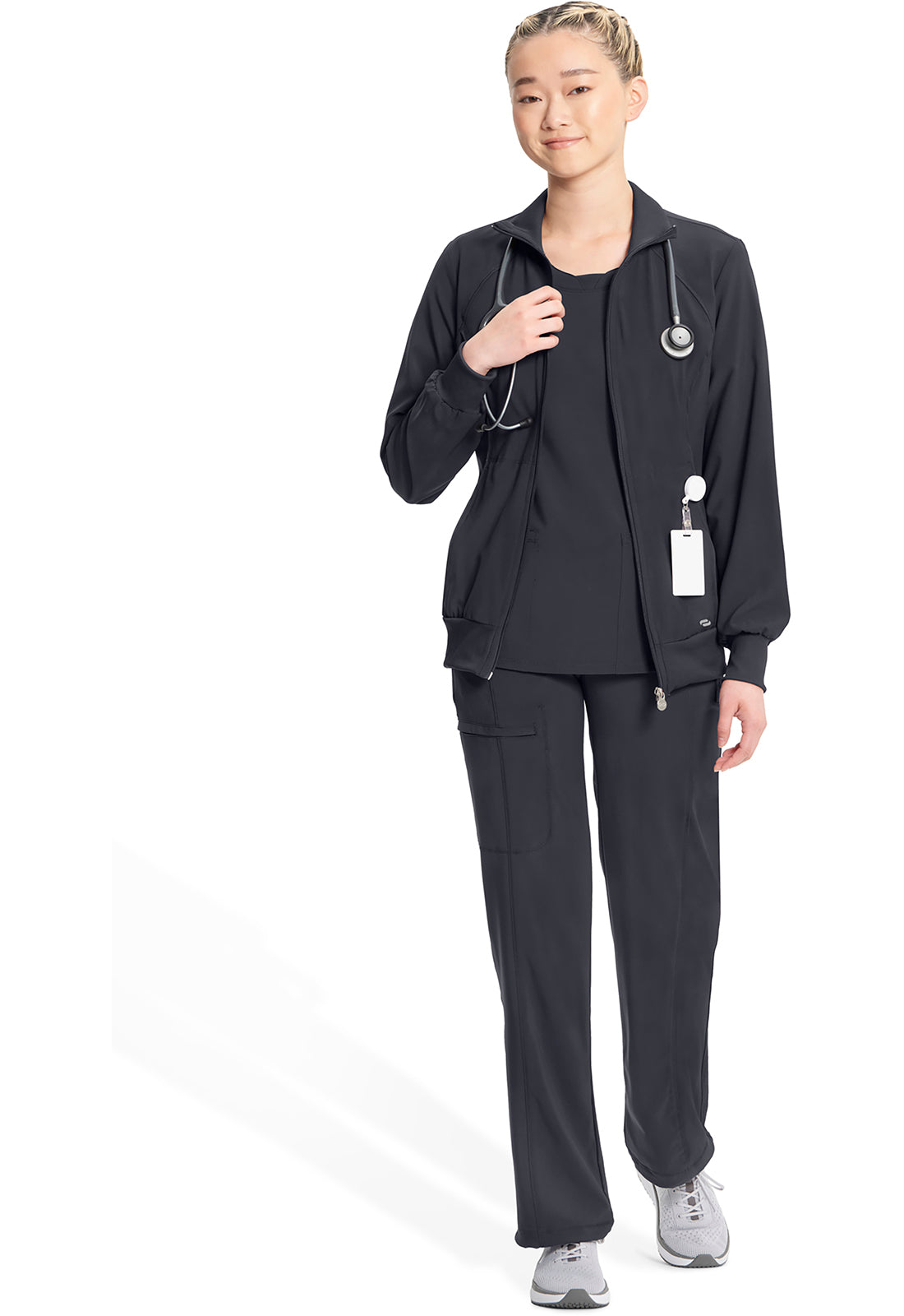 2391A Cherokee Infinity Zip Front Warm-up Jacket Certainty Antimicrobial Stretch (XXS - 5XL)