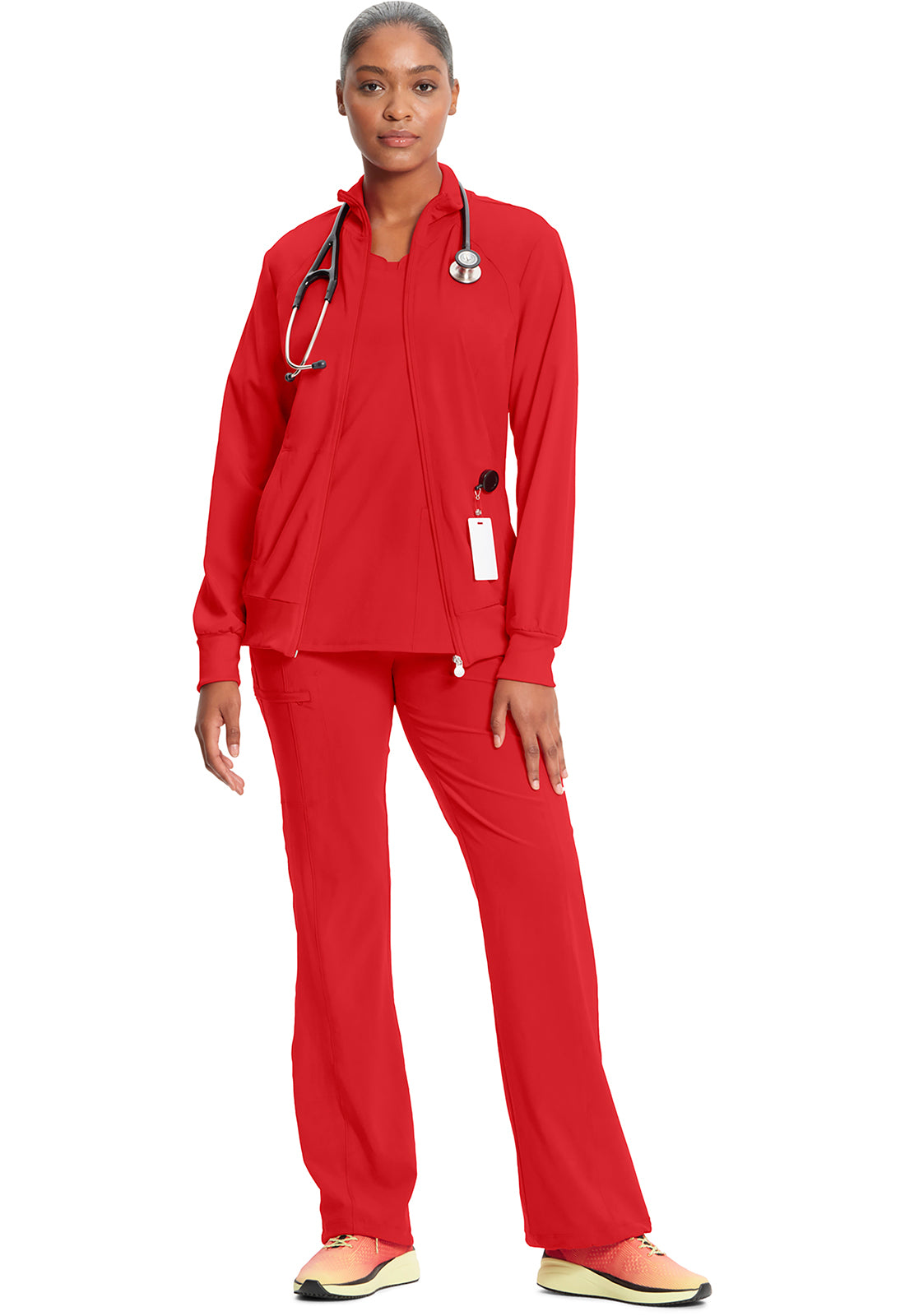 2391A Cherokee Infinity Zip Front Warm-up Jacket Certainty Antimicrobial Stretch (XXS - 5XL)