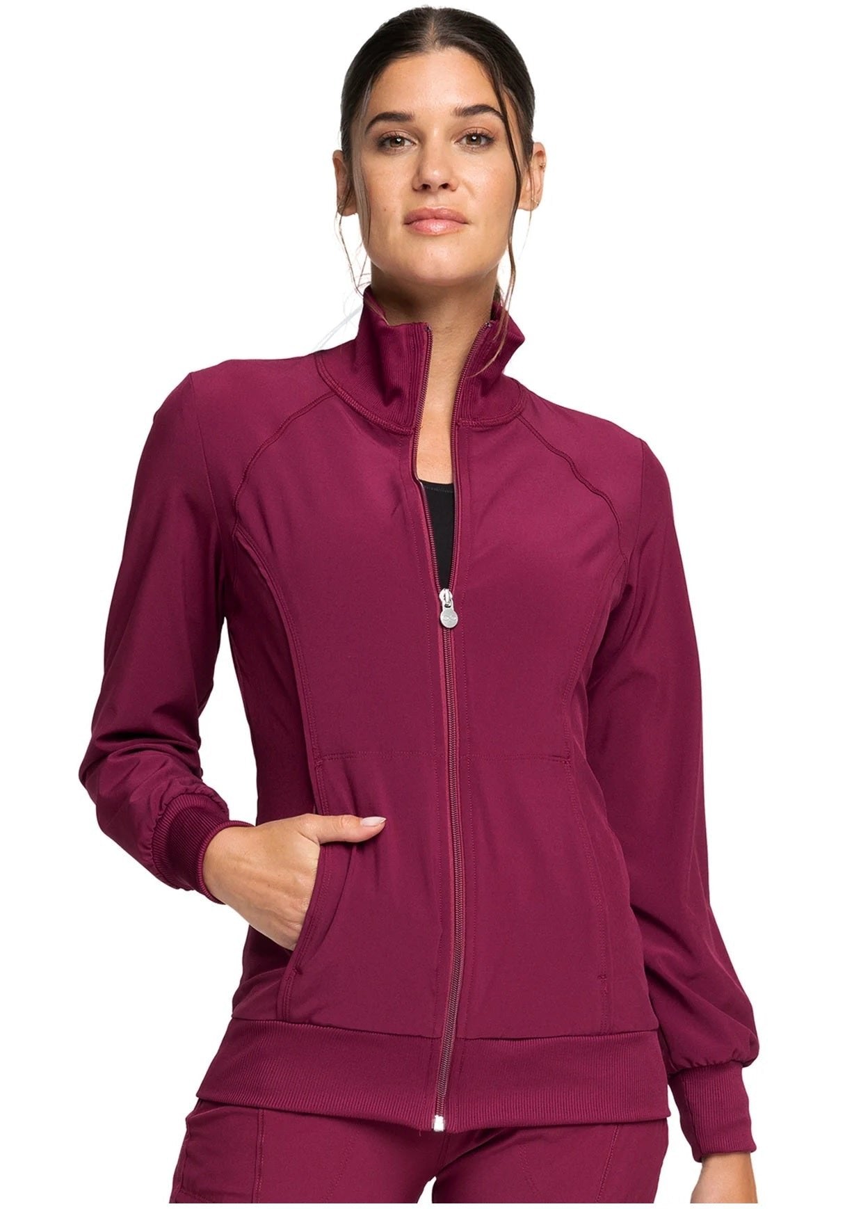 2391A Cherokee Infinity Zip Front Warm-up Jacket Certainty Antimicrobial Stretch (XXS - 5XL)