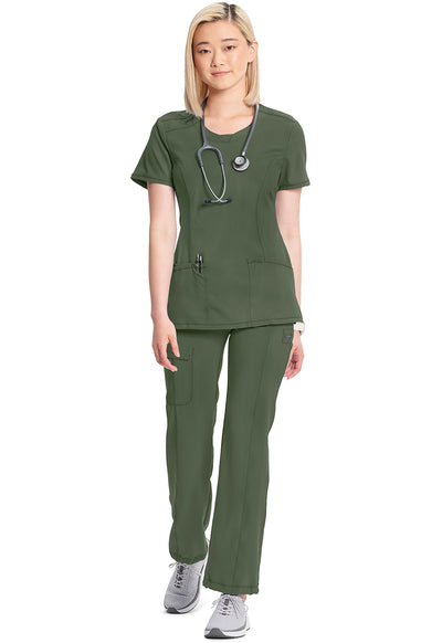 2624A Cherokee Infinity Round Neck Top Antimicrobial Stretch (XXS - 5XL)