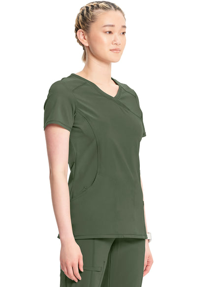 2625A Cherokee Infinity Mock Wrap Top Certainty Antimicrobial Stretch (XXS - 5XL)