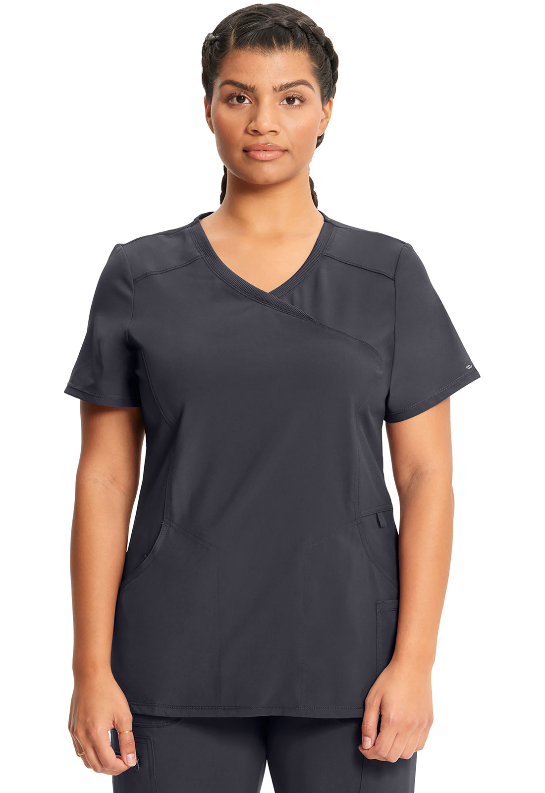 2625A Cherokee Infinity Mock Wrap Top Certainty Antimicrobial Stretch (XXS - 5XL)