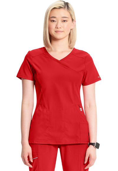 2625A Cherokee Infinity Mock Wrap Top Certainty Antimicrobial Stretch (XXS - 5XL)