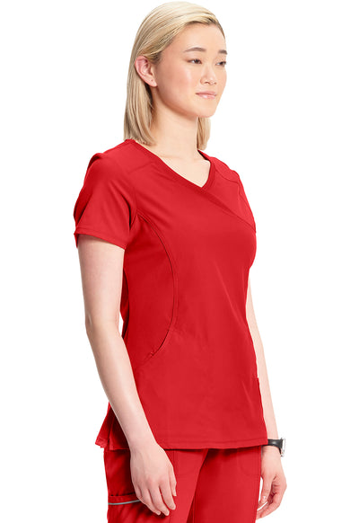 2625A Cherokee Infinity Mock Wrap Top Certainty Antimicrobial Stretch (XXS - 5XL)