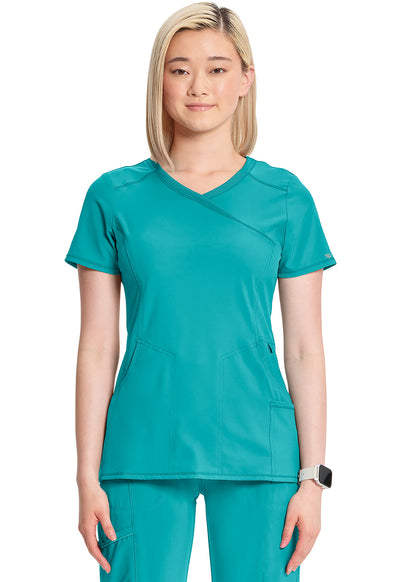 2625A Cherokee Infinity Mock Wrap Top Certainty Antimicrobial Stretch (XXS - 5XL)