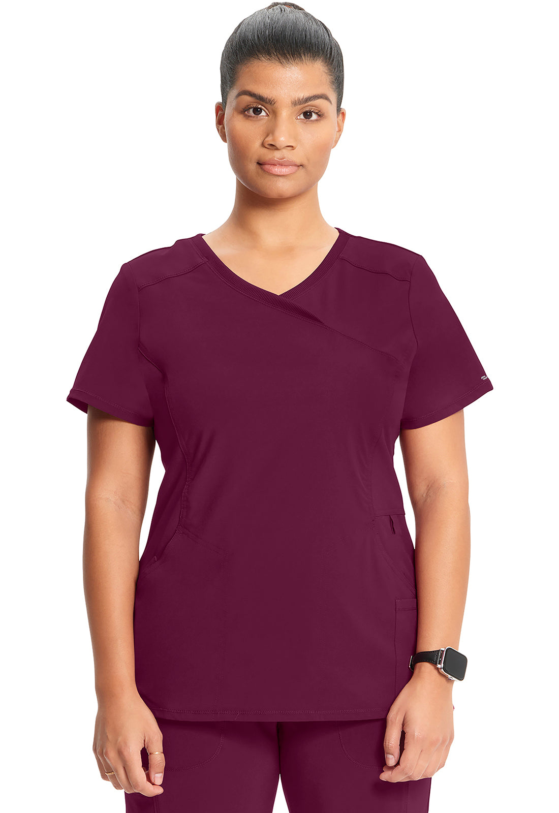 2625A Cherokee Infinity Mock Wrap Top Certainty Antimicrobial Stretch (XXS - 5XL)