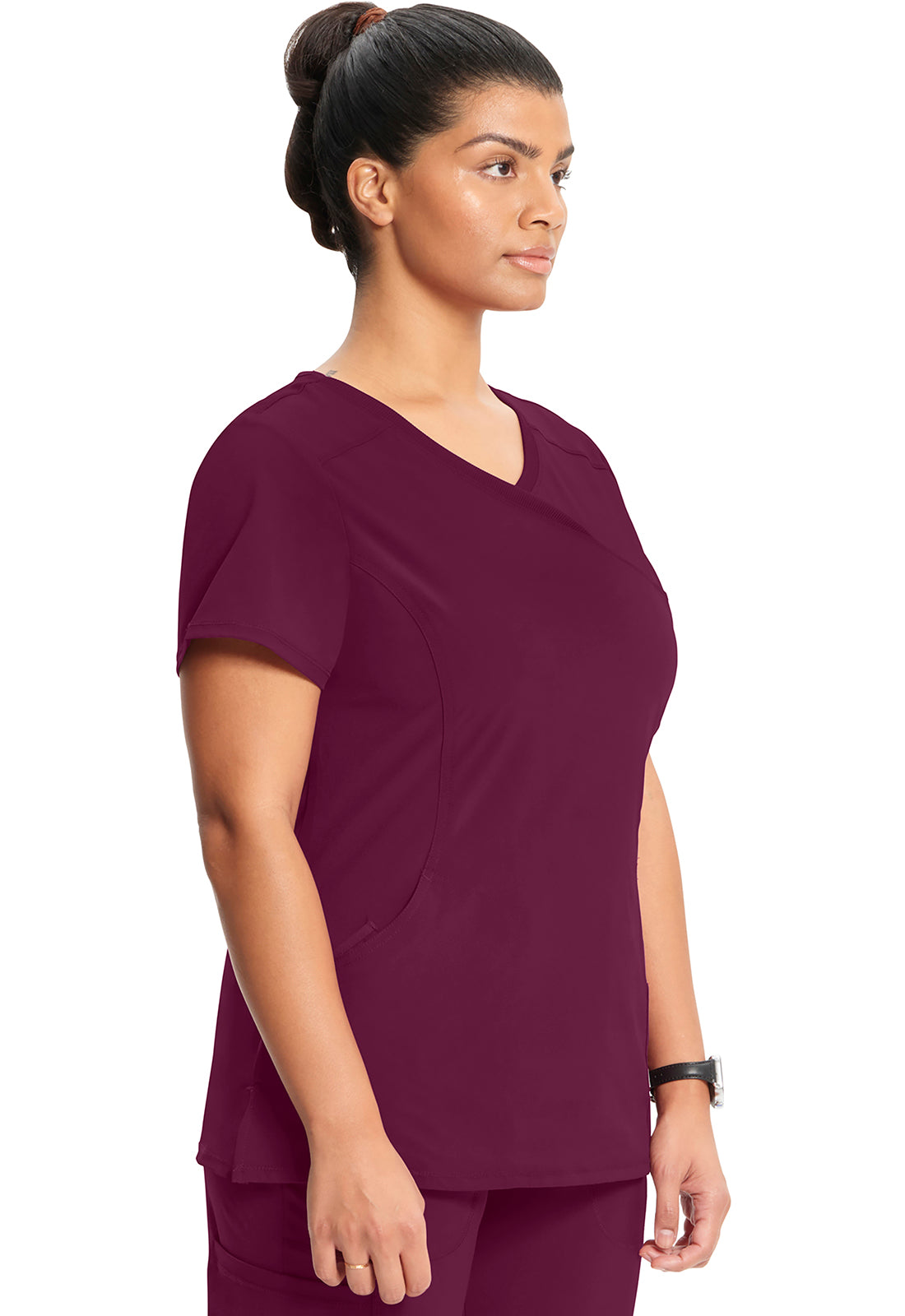 2625A Cherokee Infinity Mock Wrap Top Certainty Antimicrobial Stretch (XXS - 5XL)