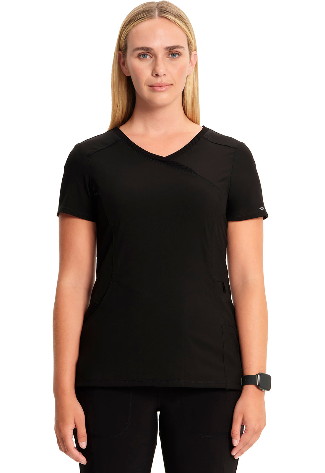 2625A Cherokee Infinity Mock Wrap Top Certainty Antimicrobial Stretch (XXS - 5XL)