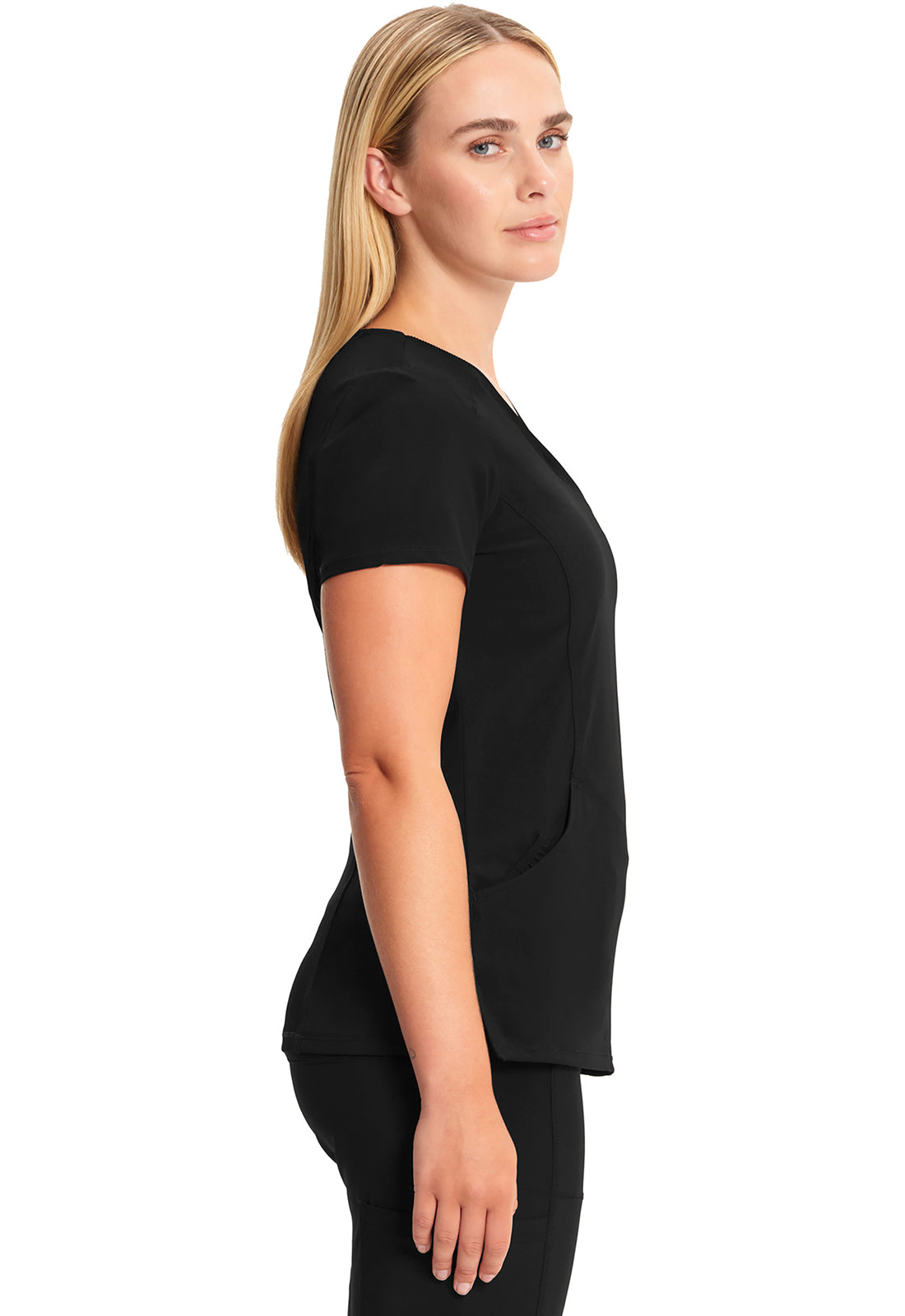 2625A Cherokee Infinity Mock Wrap Top Certainty Antimicrobial Stretch (XXS - 5XL)