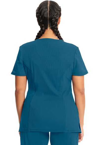 2625A Cherokee Infinity Mock Wrap Top Certainty Antimicrobial Stretch (XXS - 5XL)