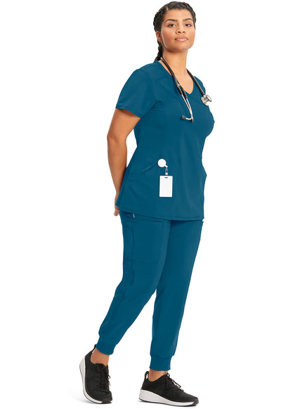 2625A Cherokee Infinity Mock Wrap Top Certainty Antimicrobial Stretch (XXS - 5XL)