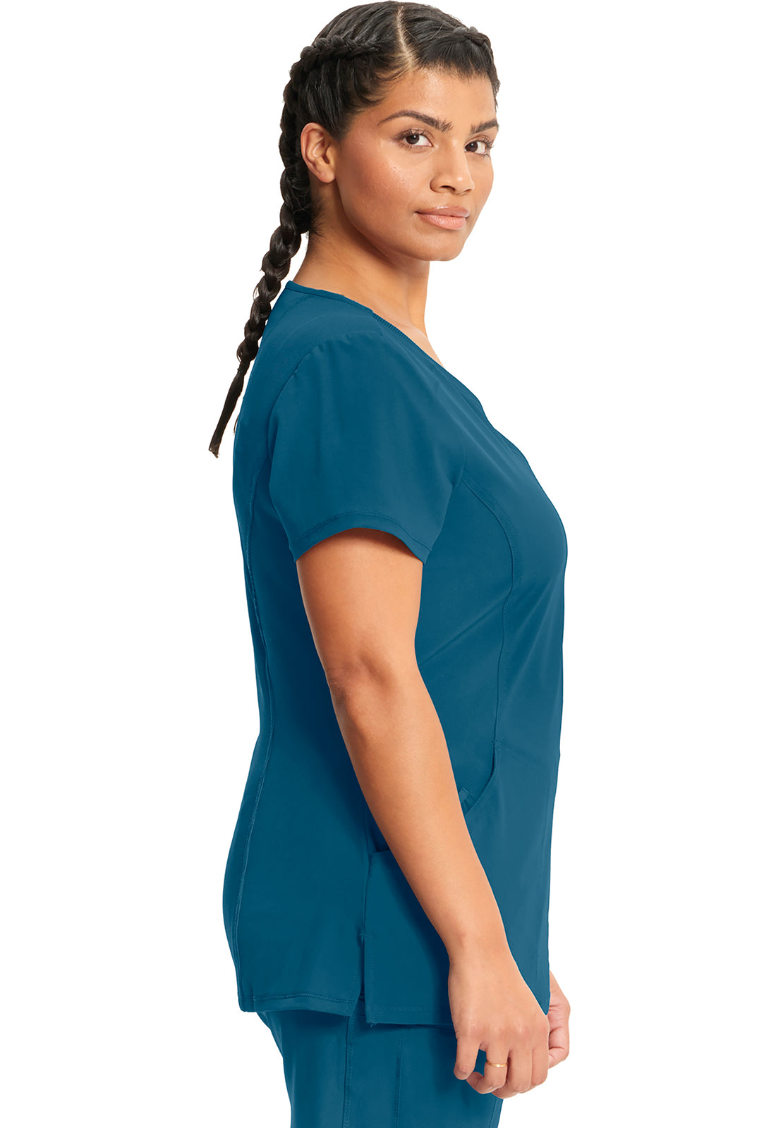 2625A Cherokee Infinity Mock Wrap Top Certainty Antimicrobial Stretch (XXS - 5XL)