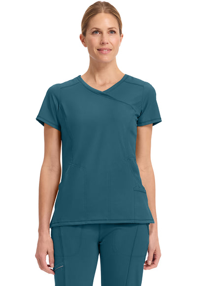 2625A Cherokee Infinity Mock Wrap Top Certainty Antimicrobial Stretch (XXS - 5XL)