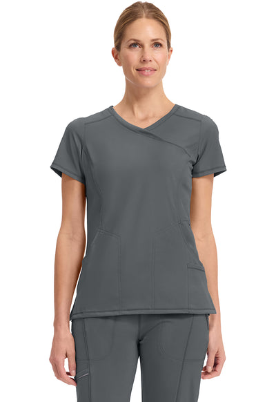 2625A Cherokee Infinity Mock Wrap Top Certainty Antimicrobial Stretch (XXS - 5XL)