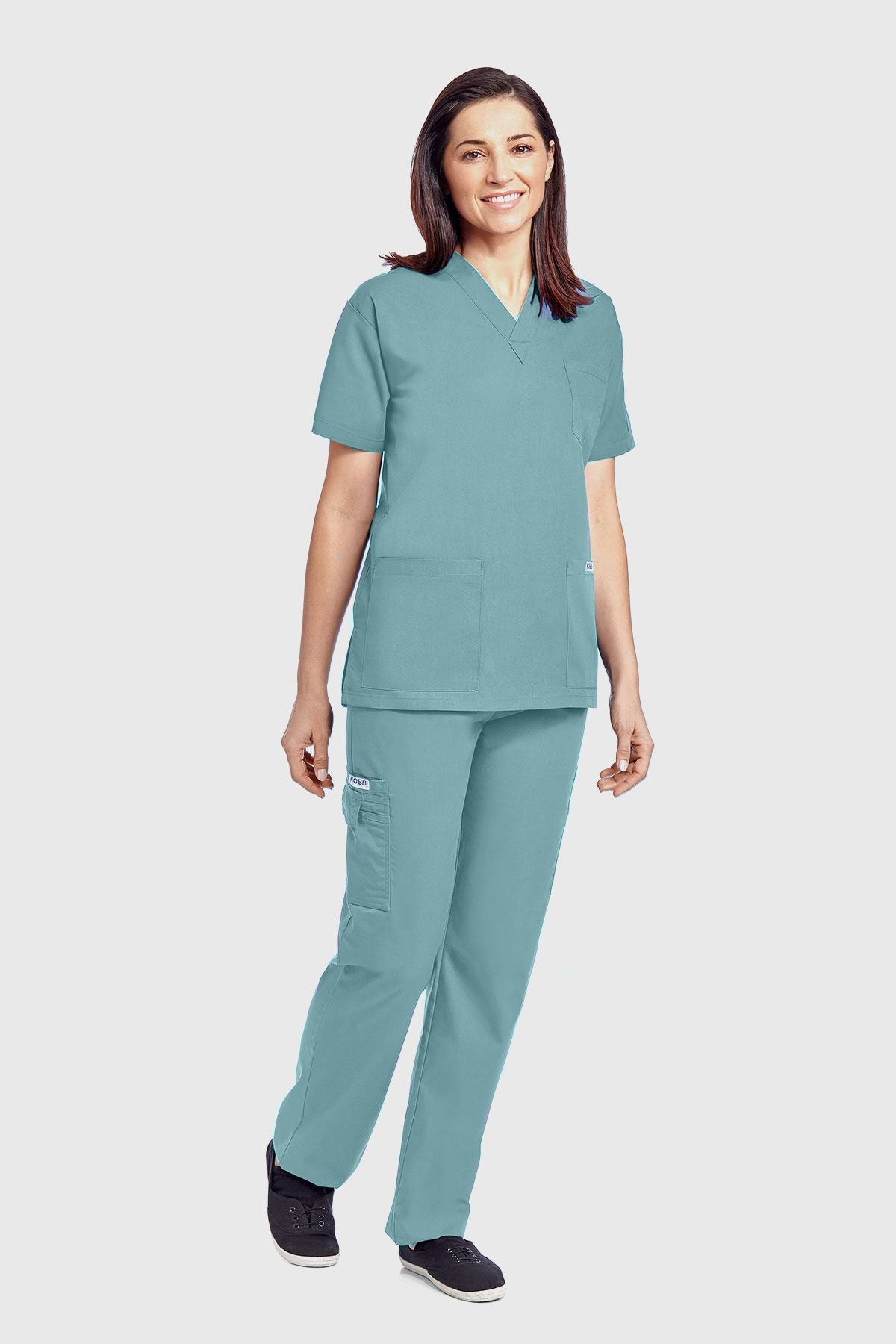 310T Mobb Medical Unisex Vneck Scrub Top (XXS - 4XL)