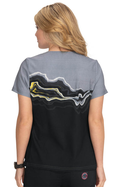 370PLM-AGD Koi Reform Print Scrub Top