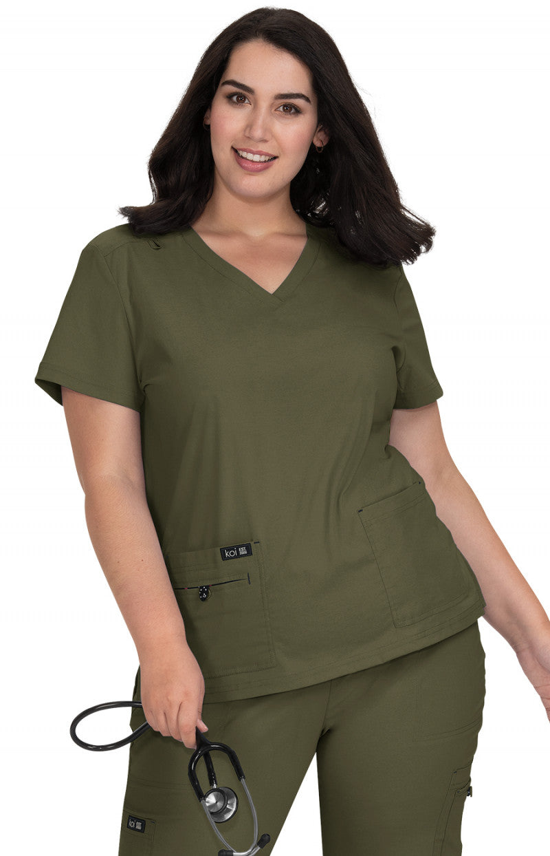 373 Koi Basics Becca Top - Women's Scrub Top (XXS - 5XL)