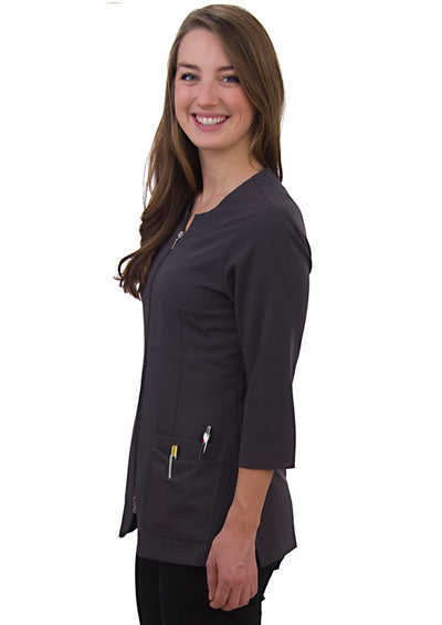 E390J Excel 4-Way Stretch Round Neck Spa Jacket (XXS - 3XL)