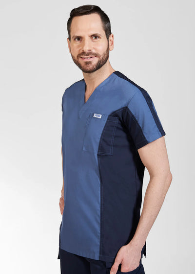 409T Mobb Two Tone V-Neck Scrub Top (XS - 3XL)