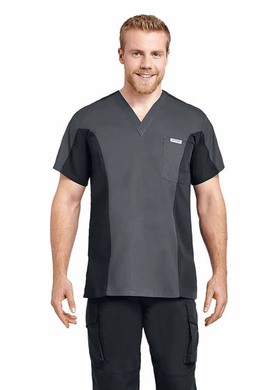 409T Mobb Two Tone V-Neck Scrub Top (XS - 3XL)