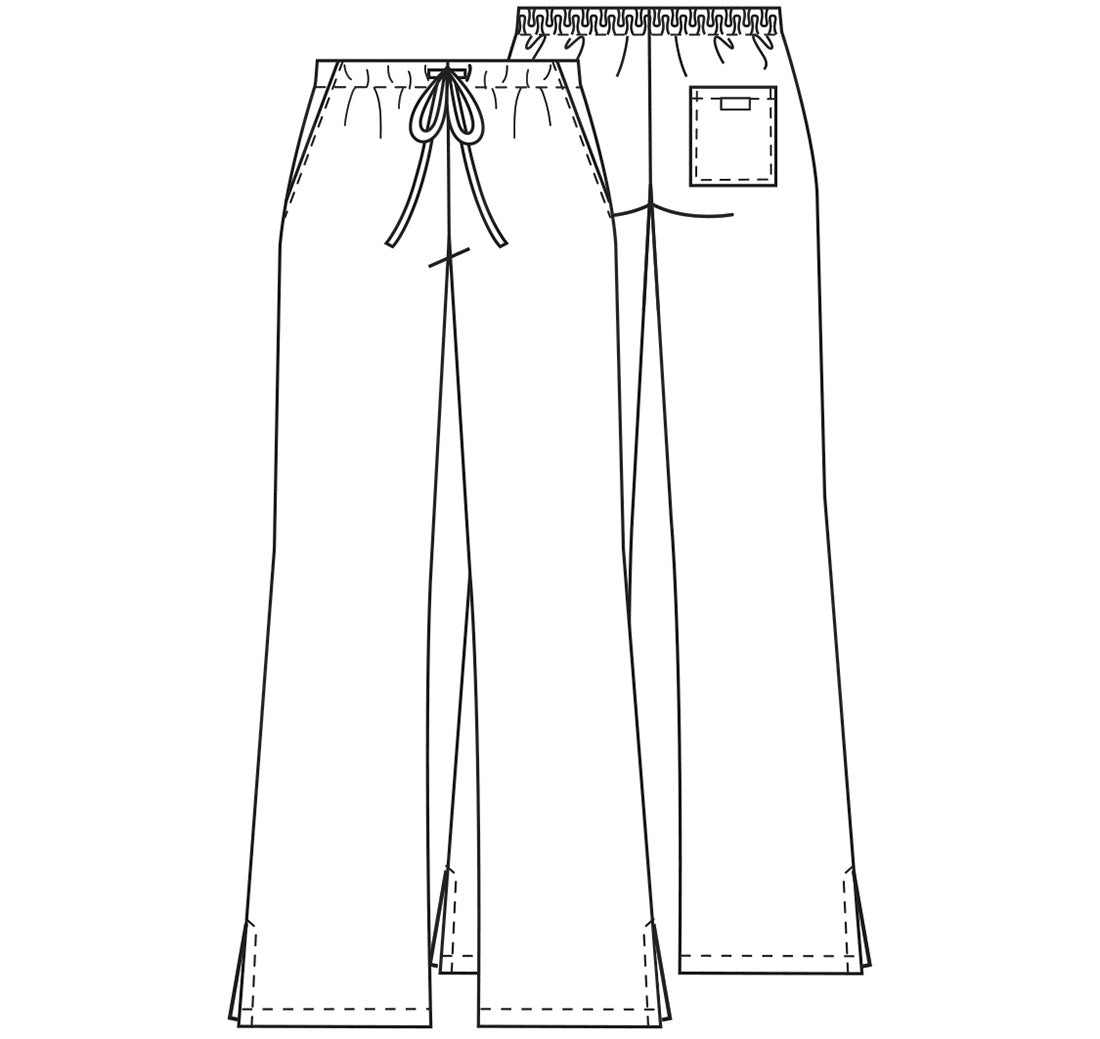 4101 Cherokee Workwear Natural Rise Flare Leg Drawstring Pant (XXS - 3XL)