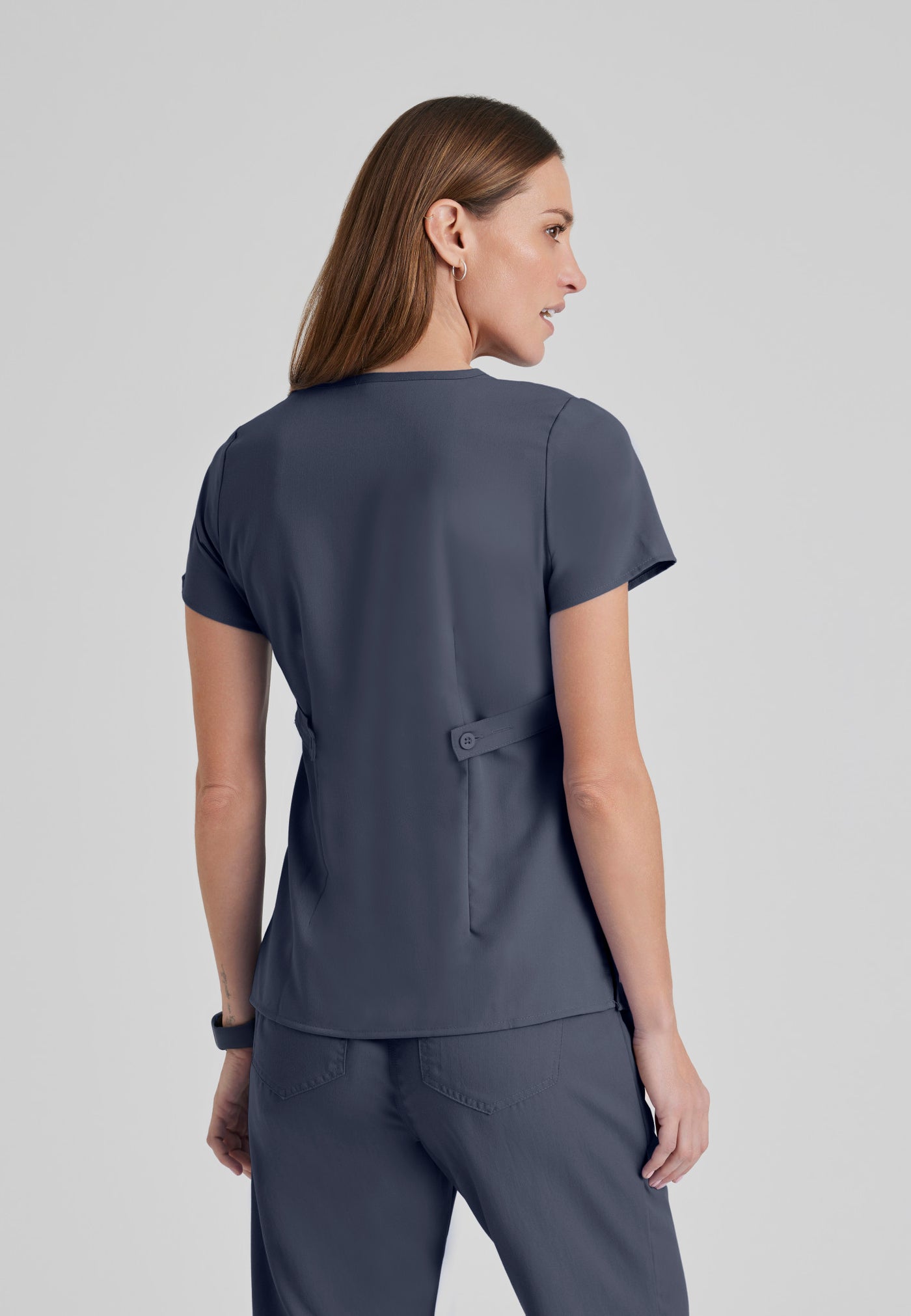 4153 Grey's Anatomy 3 Pocket Cross Over Riley Scrub Top (XXS - 5XL)