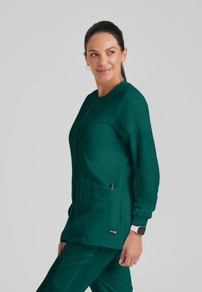 4450 Grey's Anatomy 4 Pocket Round Neck Snap Front Scrub Jacket (XS - 5XL)